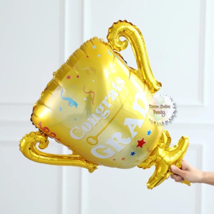 Balon Foil Piala Graduation / Balon Wisuda Congrats Grad Piala