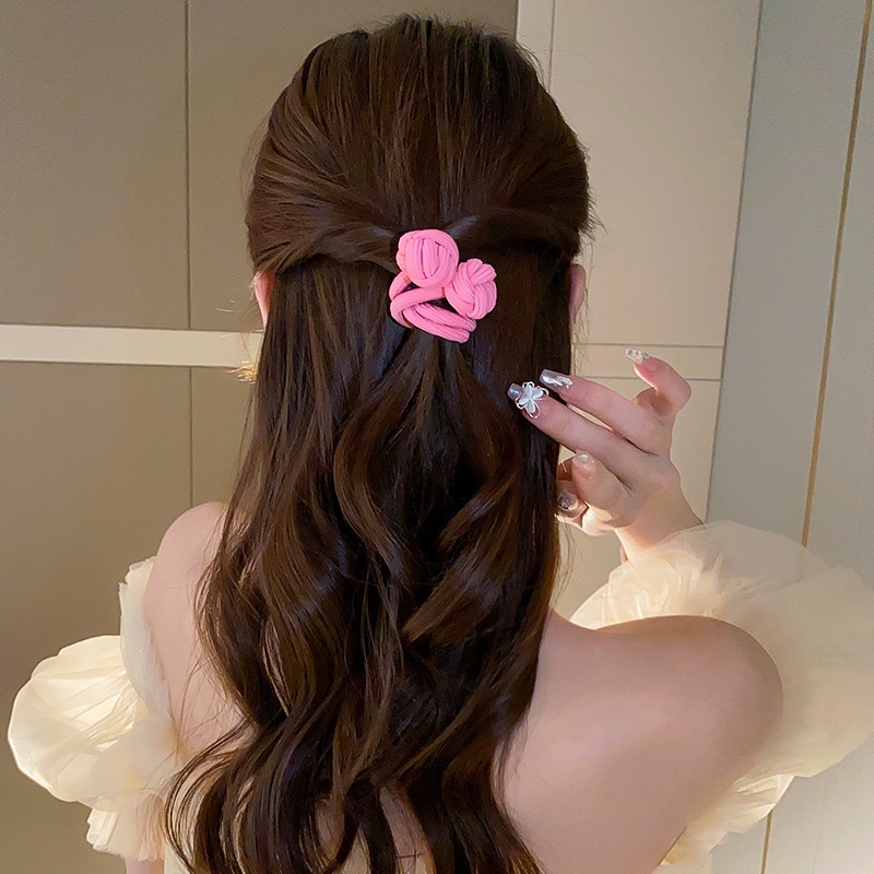 Korea Ikat Rambut Ponytail Tinggi Menebal Karet Gelang Simpul Rambut Cincin Wanita Aksesoris Rambut