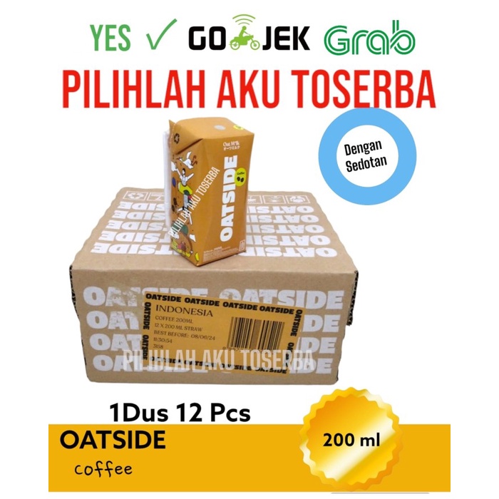 OATSIDE COFFEE SEDOTAN Susu Oat Milk 200 ml - ( 1 DUS ISI 12 )