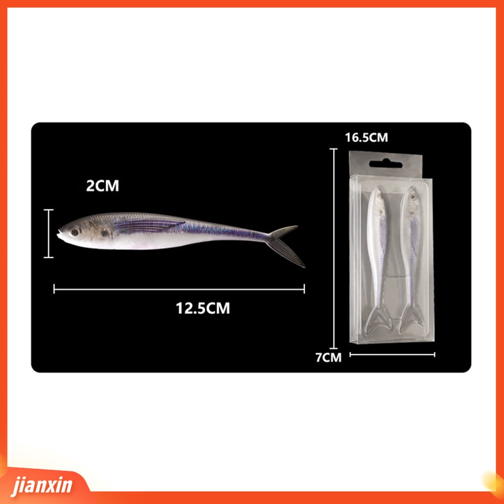 (In Stock) 1set 12.5cm /11g Umpan Bionik 3D Simulasi Fisheye Realistis Menggoda Angling Plastik 3D Shearwater Umpan Tuna Lembut Memancing Luar Ruangan