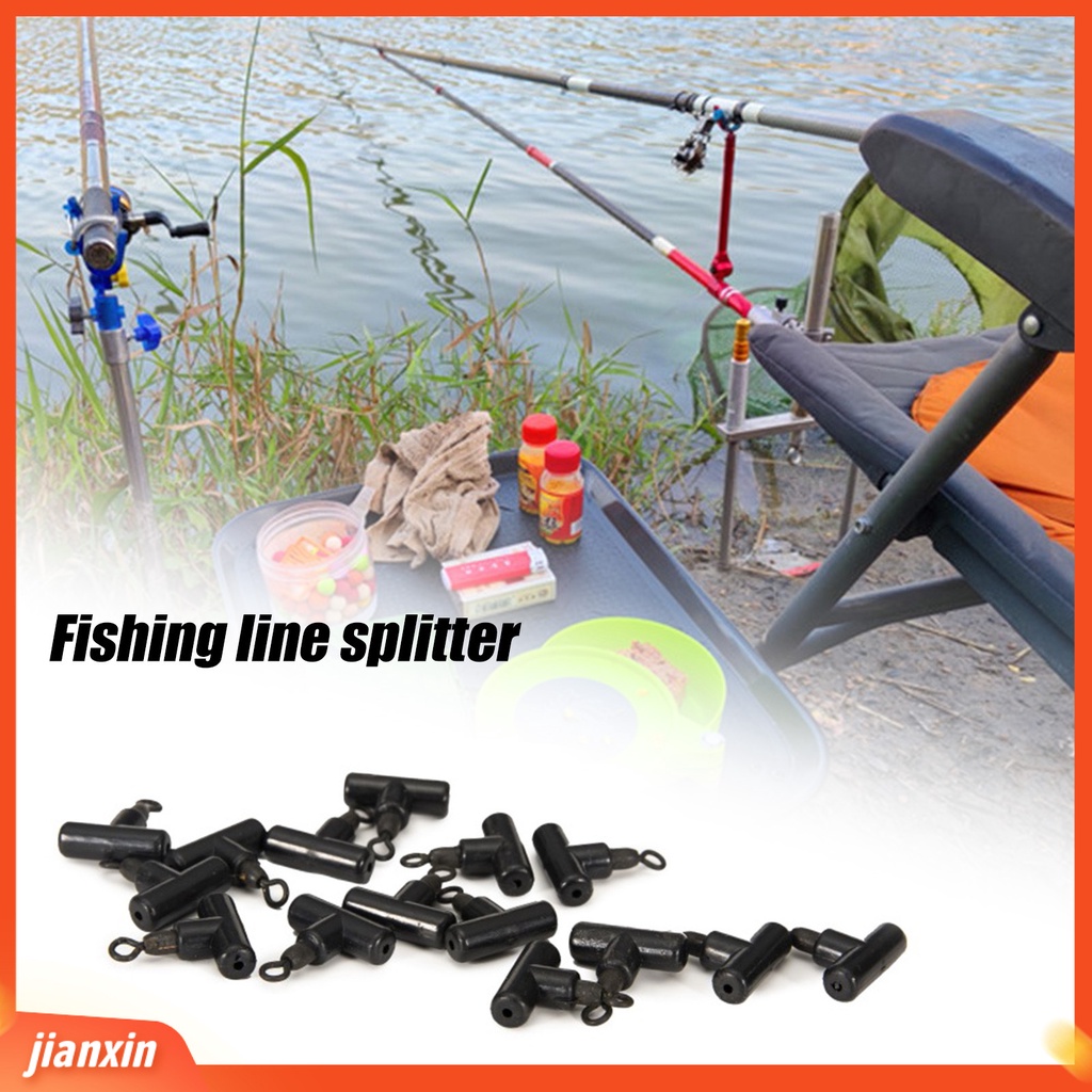 (In Stock) 10Pcs/15Pcs Solid Crimp Putar Alloy Tembaga Tahan Aus Bentuk T Lengan Putar Perlengkapan Memancing