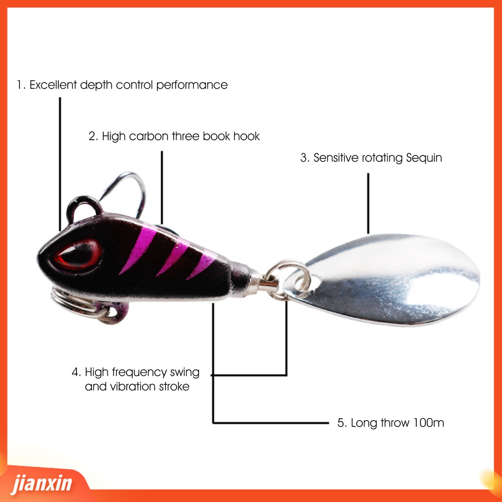 (In Stock) 22g /3.5 cm Buatan Memancing Umpan Mirror Grade Sendok Payet Tembus Kuat Compact Tembakan Panjang Berputar Getaran Umpan Fishing Tackle