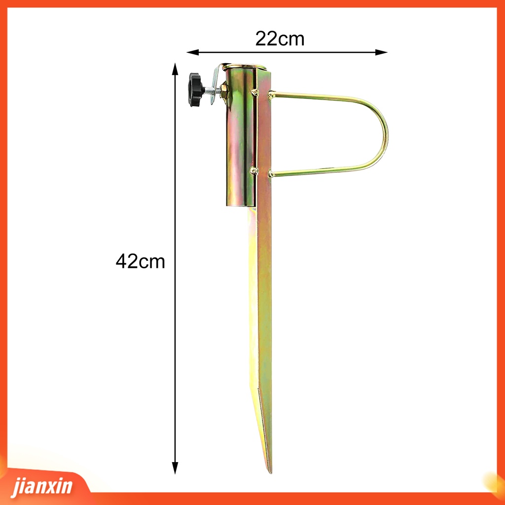 (In Stock) Payung Jangkar Tahan Aus Sekrup Adjustable Tahan Angin Heavy Duty Berlapis Warna Zinc Iron Umbrella Holder Untuk Diameter Tiang 28-32mm Payung Pantai