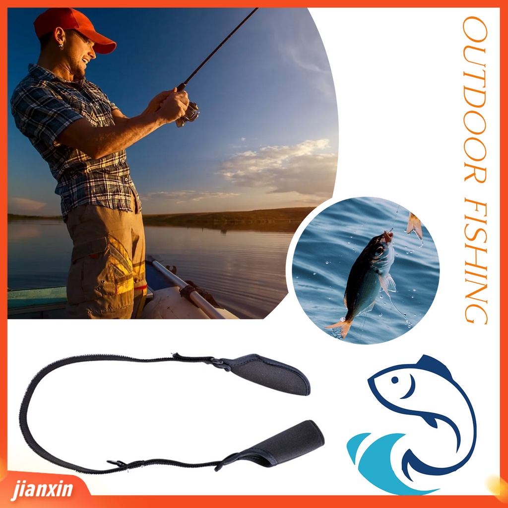 (In Stock) Tali Pancing Panjang Dapat Disesuaikan Elastisitas Tinggi Ekstra Lembut Tahan Aus Desain Pita Pengikat Shockproof Pancing Strapping Bungkus Pelindung Perlengkapan Memancing