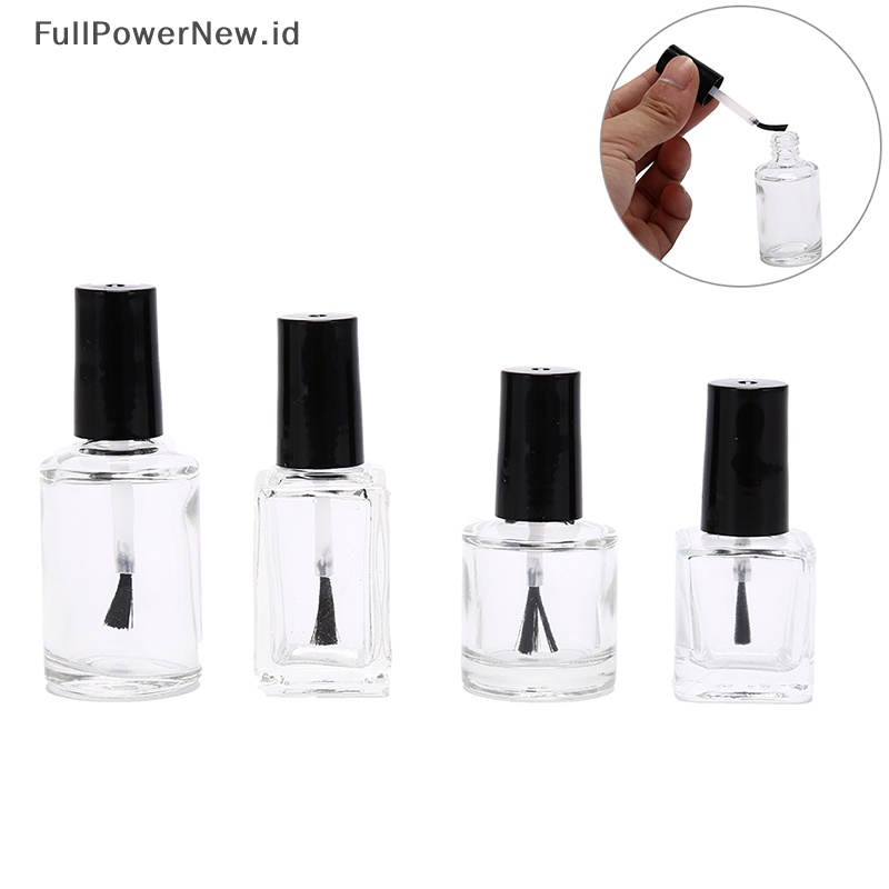 Power 1pc 10 /15ml Botol Kutek Kaca Kosong Dengan Kuas nail oil glass bottles ID