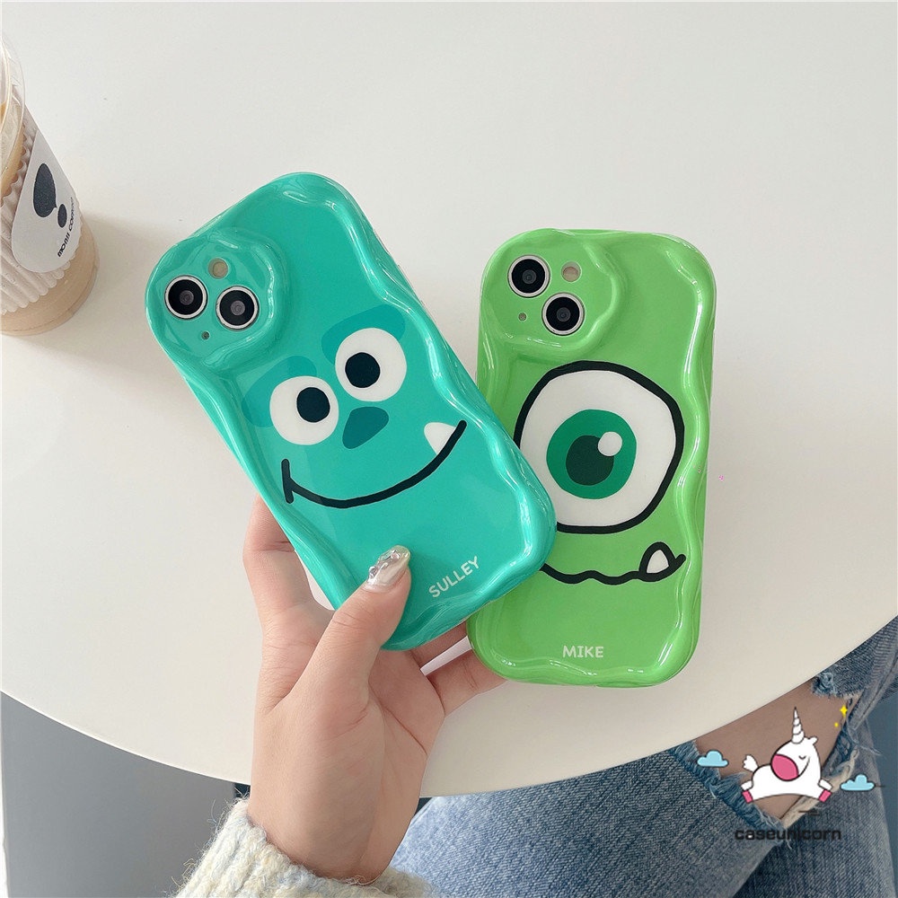 Casing Monster Kecil Yang Lucu Untuk Realme C53 C11 5s 6i 9i 5i 5 7i C35 C31 C55 C33 C30 C25s C25 C15 C21Y C21 C20 C25Y C20A C3 C12 C1 C17 C2 Lembut 3D Bergelombang Lengkung Tepi Kartun Pasangan Cover