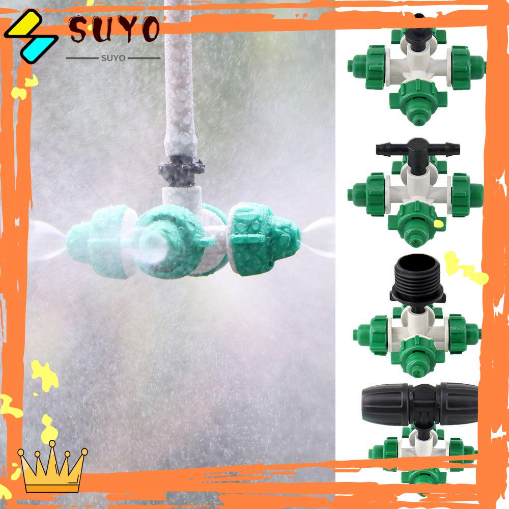 SUYO 10pcs Misting Nozzle Peralatan Taman Rumah Atomizer Penyiraman Otomatis Sprinkler