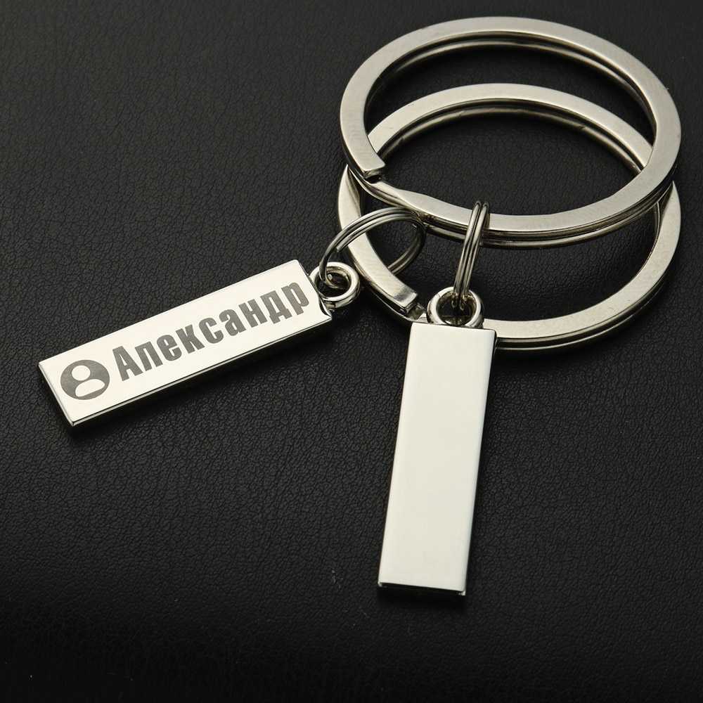 Gantungan Kunci Plat Stainless Steel Anti Lost Key Chain 26mm BURNHILDA