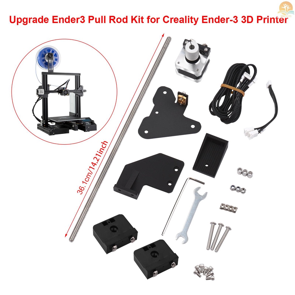 In Stock Aksesoris Printer 3D Ender-3 Dual Z Axis Leading Screw Rod Upgrade Kit &amp; Tongkat Pendukung Set Pull Rod Kit Reinforce Anti-Shaking Untuk Creality Ender-3