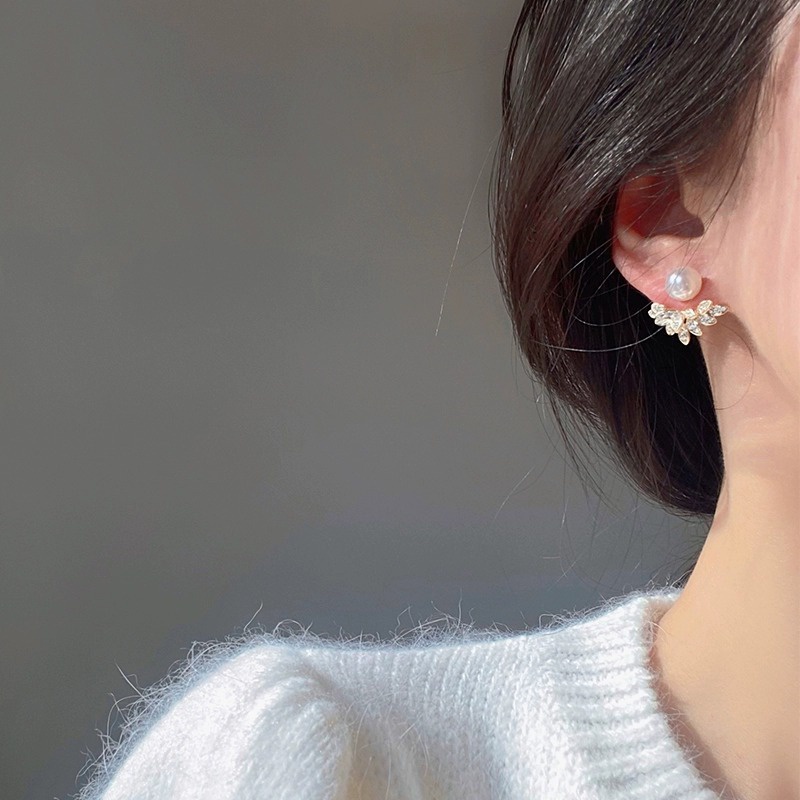 Anting Mutiara Kelopak Desain Canggih Korea2023Anting Dan Anting Mewah Ringan Baru Untuk Wanita