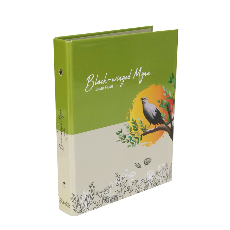 

[Artomas] Bantex Multiring Binder 20 Ring 25mm A5 Black Winged Myna Green #1329 37