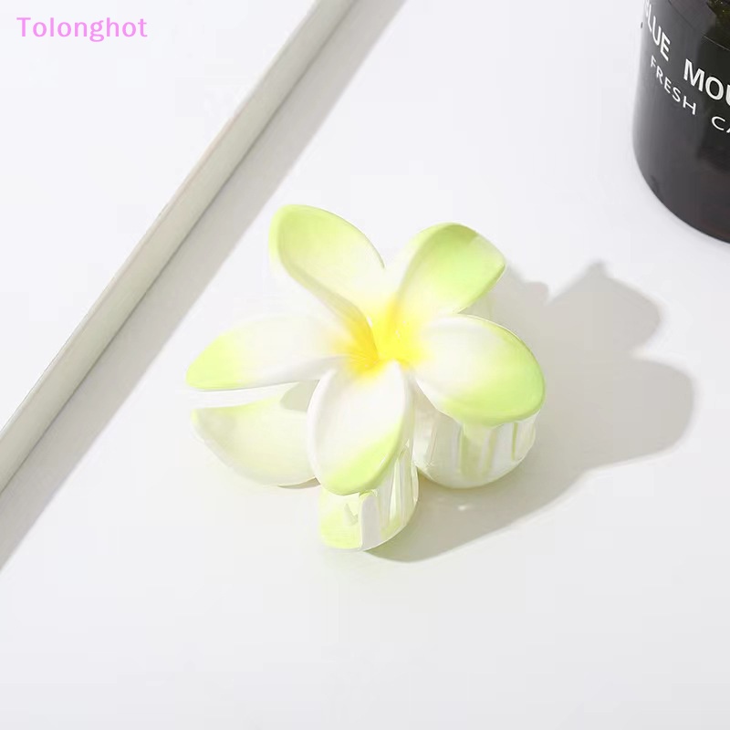 Tolonghot&gt; 4PCS Klip Bunga 2.7 Inch Matte flower claw clip Untuk Wanita Tipis Tebal Rambut Keriting Non Slip Tahan Kuat Untuk Wanita well