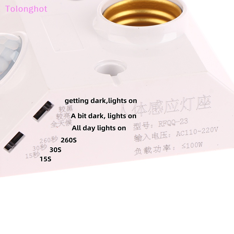 Tolonghot&gt; Untuk Smart 220V E27 LED Lamp Base Holder Tubuh Manusia Induksi Sensor Gerak Inframerah Dengan Saklar Kontrol Cahaya Bohlam Soket Adaptor Sumur