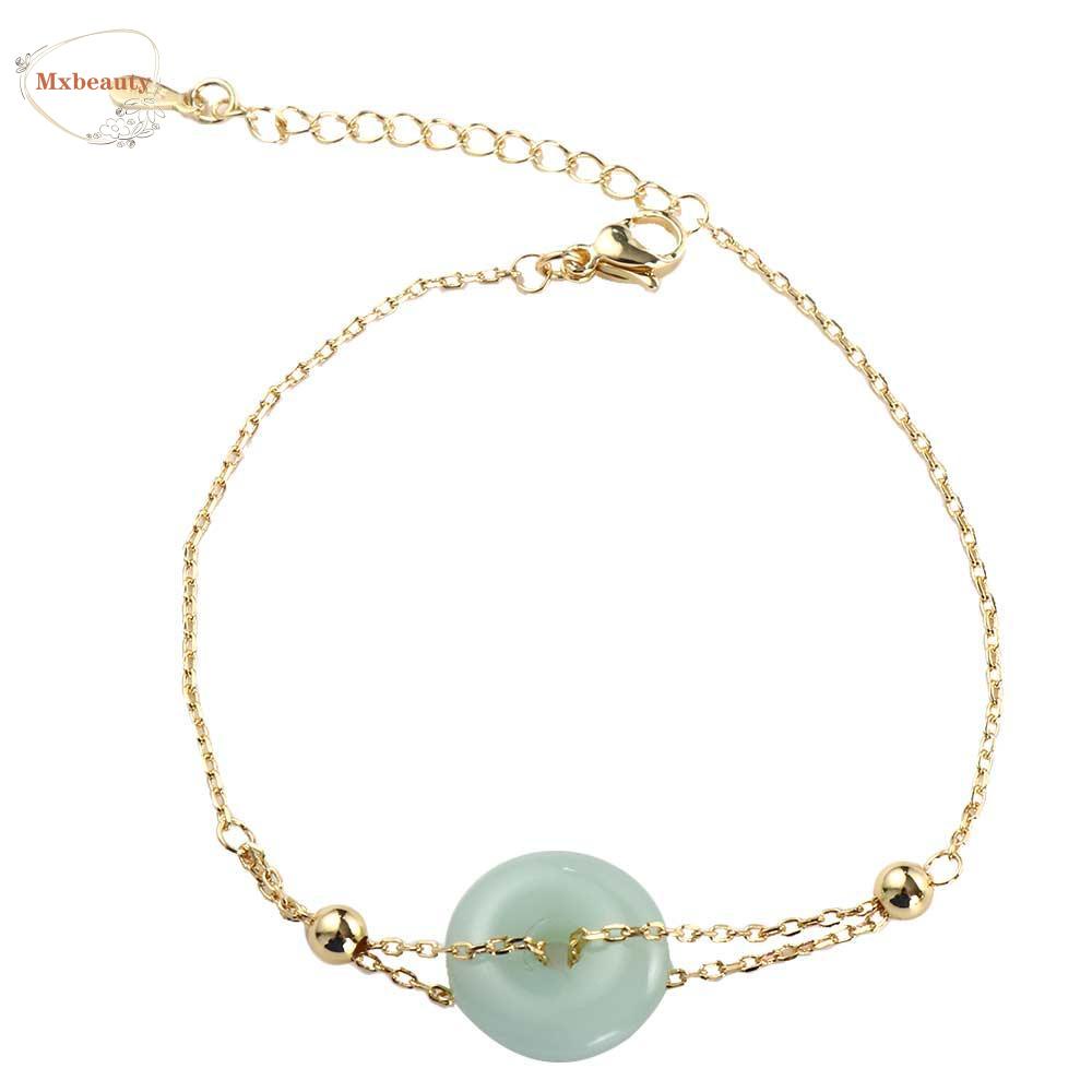MXBEAUTY Gelang Wanita Hadiah Keberuntungan Unik Kepribadian Handmade Craft Dekorasi Serut Tangan Rantai