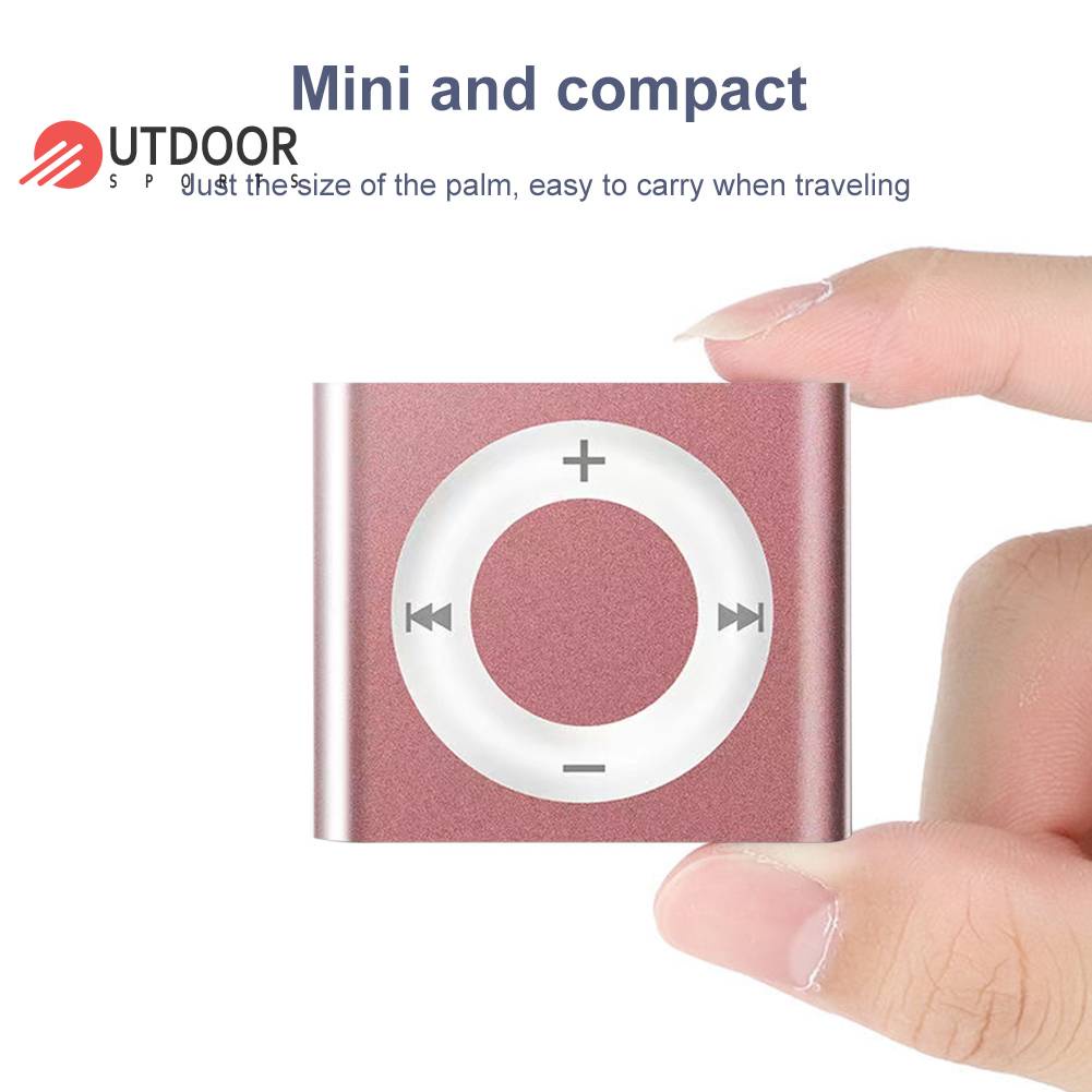 Mini Clip MP3 Player Dengan Speaker TF Card 64G Ekspanding 180mAh Musik Walkman [Losangeles Cewe