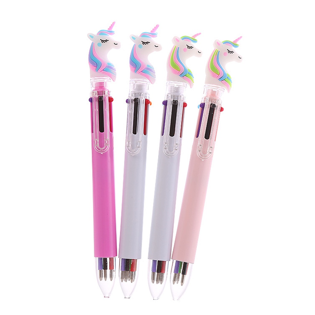 TM Pena Mekanik 6 Warna Pena Unicorn 6 Warna Pulpen Mekanik Karakter Unicorn Import S081