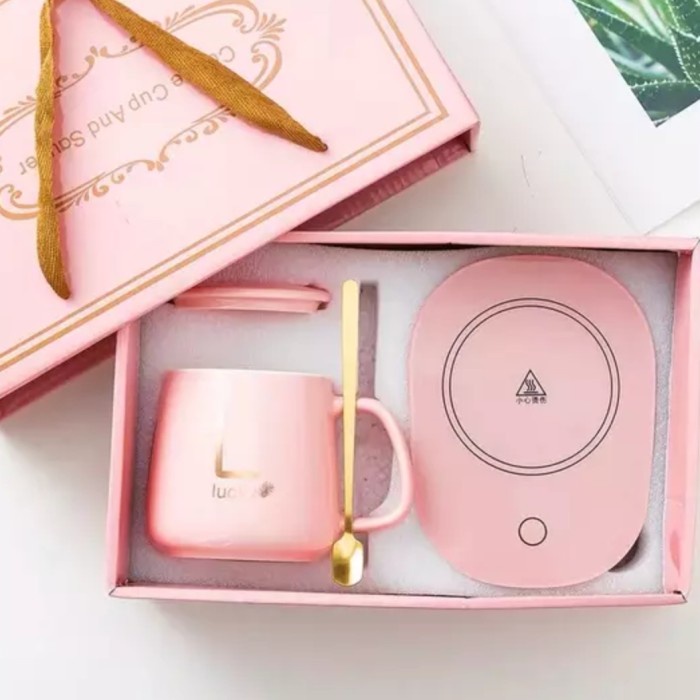 

MURAH -hampers mug set pemanas custom lebaran gelas penghangat gift cangkir