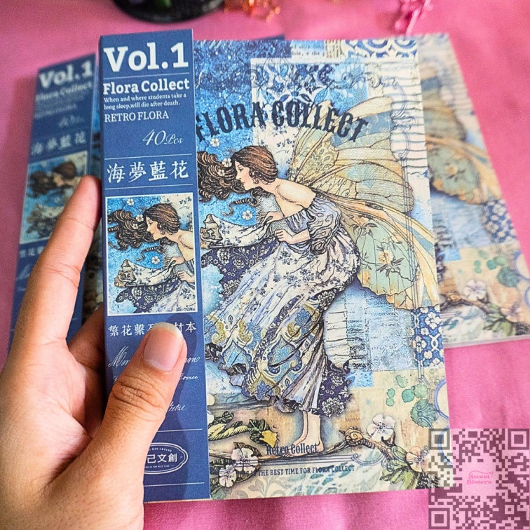 

Material Deco Paper 40 lembar Vol 1 Aesthetic Junk Journal Craft DIY Scrapbook Flora Collect Vintage Retro