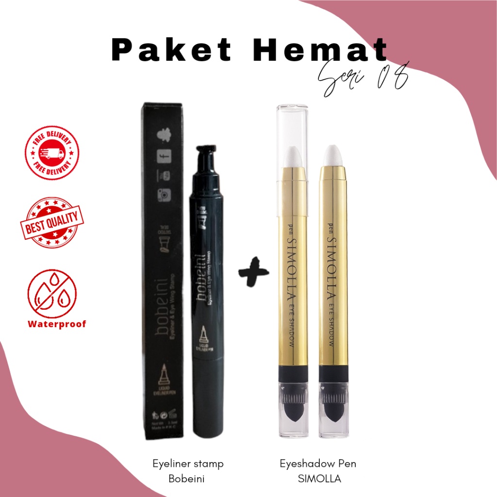 PAKET BUNDLING HEMAT SERIES 08 EYELINER STAMP &amp; EYESHADOW PEN by LUCUS21