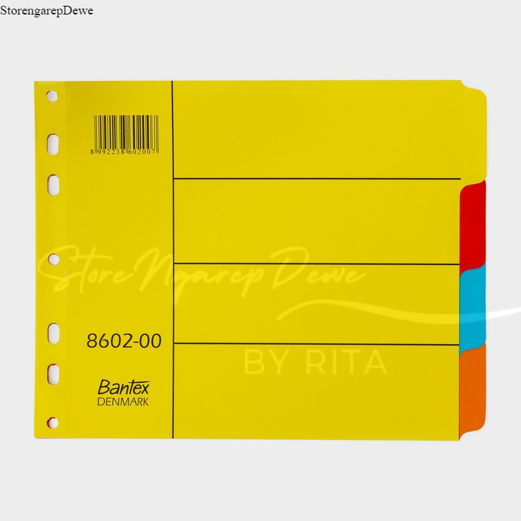 

Bantex Cardboard Divider 180x215mm (4 Divider) 8602 00 real seperti gambar