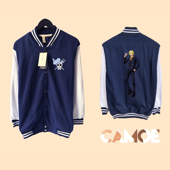 Jaket Varsity Sanji Vinsmoke Black Leg One Piece