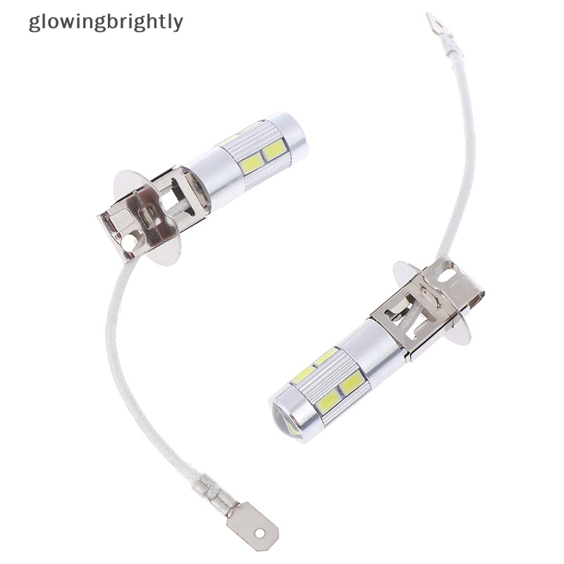 [glowingbrightly] 2x H3 50W 6000K Lampu Bohlam LED Mobil Daya Tinggi Putih TFX