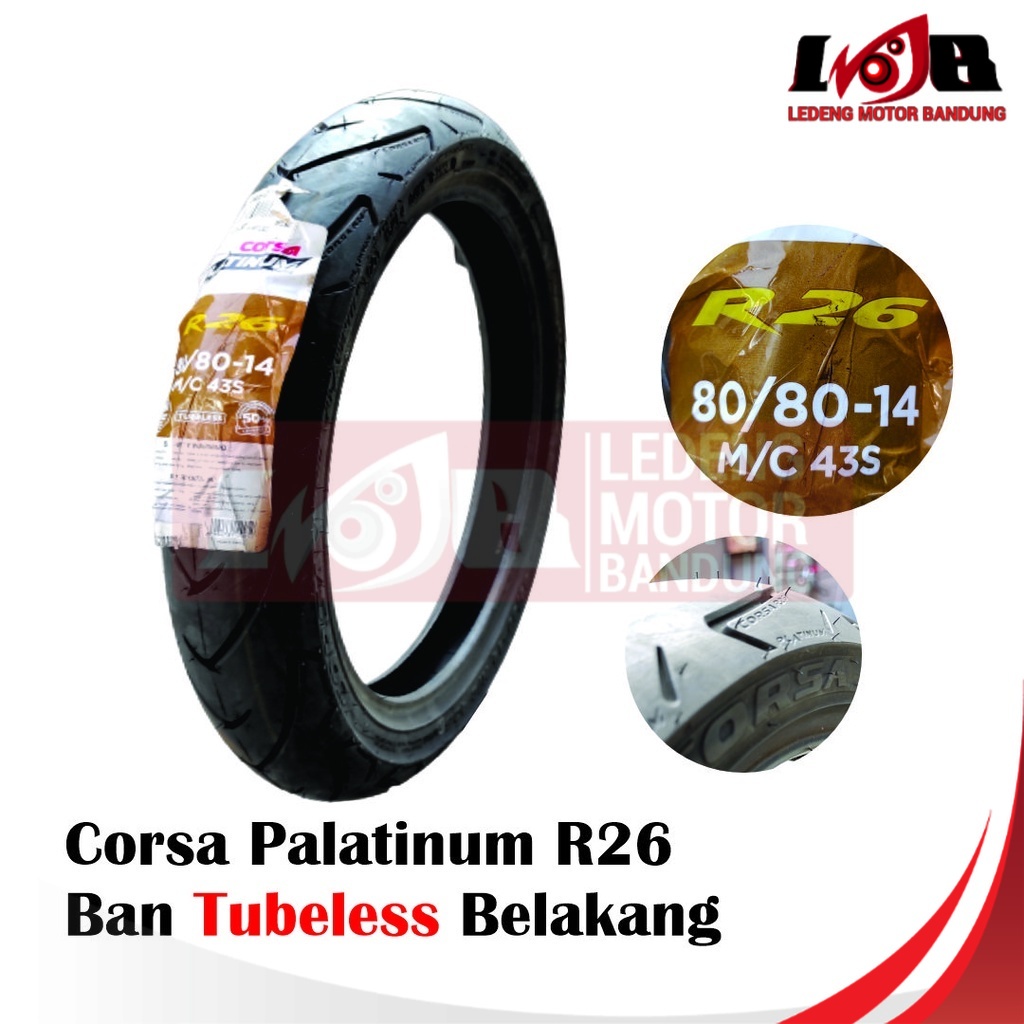 Ban Corsa 80/80-14 R26 Platinum Tubeless Beat Vario All Matic Depan