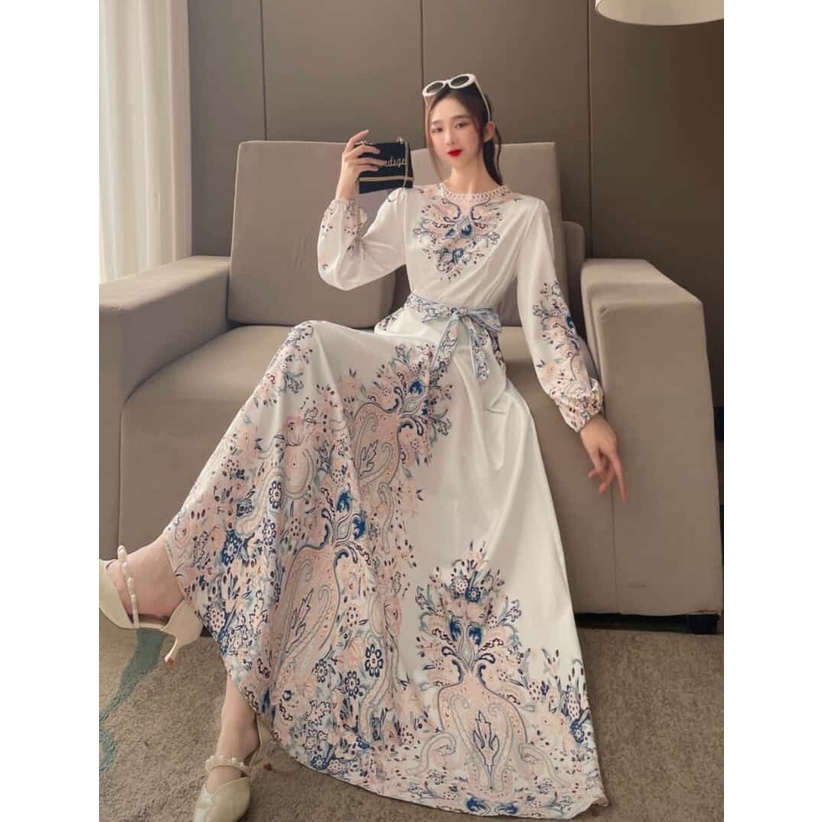 DRESS WANITA MAXI ESTILO WHITE ATHENA IMPORT BKK BANGKOK