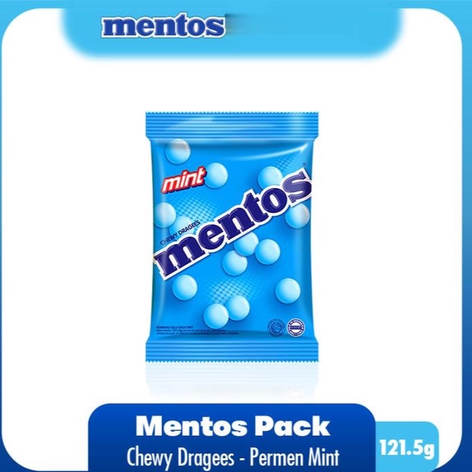 

Mentos Chewy Dragees Mint Pack Permen Kenyal Rasa Mint 50 butir ORIGINAL