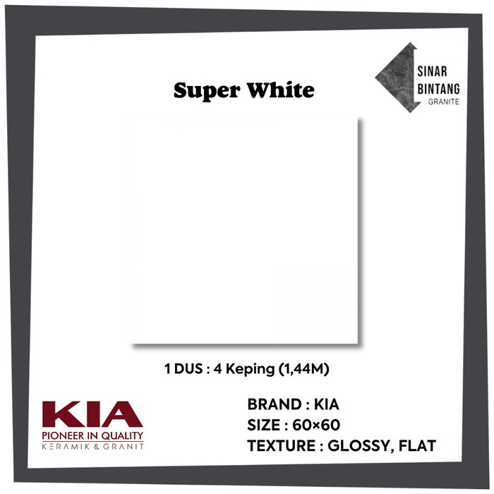 Granit 60X60 | Granit Lantai Super White KIA