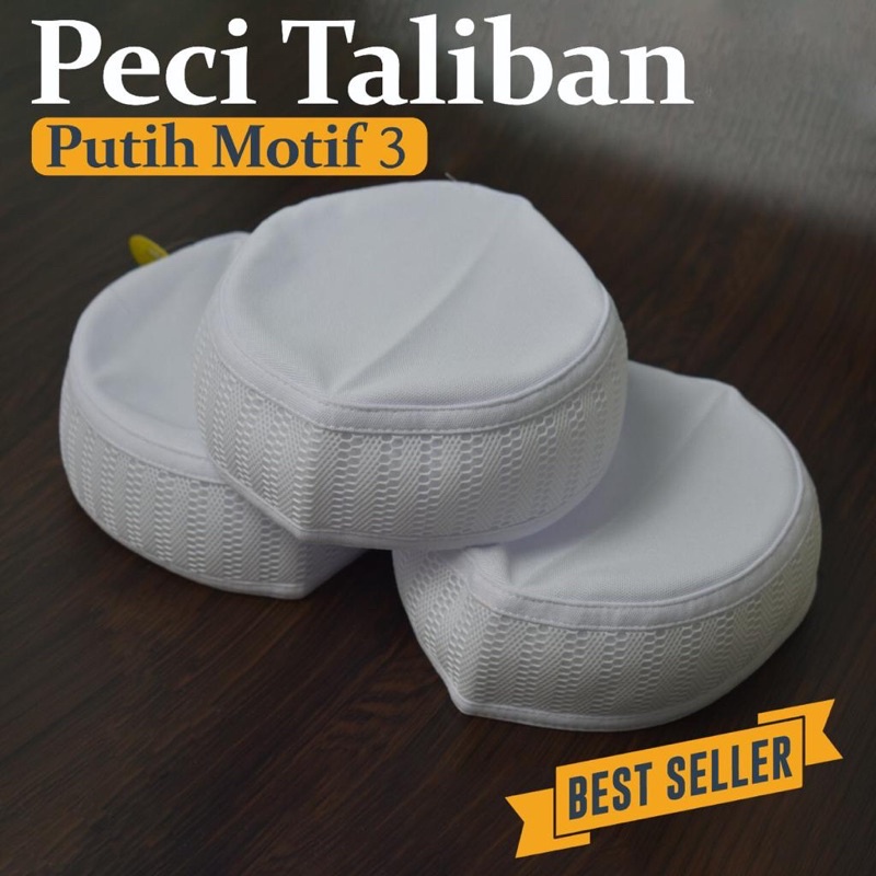 peci kopiah talibann warna putih polos motif lubang jaring beda gede harga terjangkau bagus