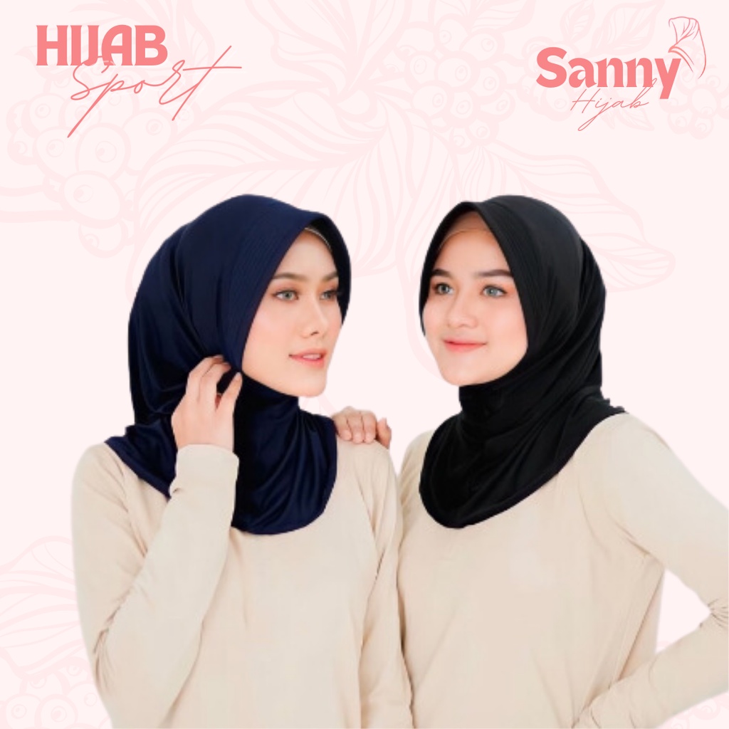 Jilbab Hijab Kerudung Krudung Instan Sport Sporty Olahraga Volly Voli Pendek Premium Warna Lengkap