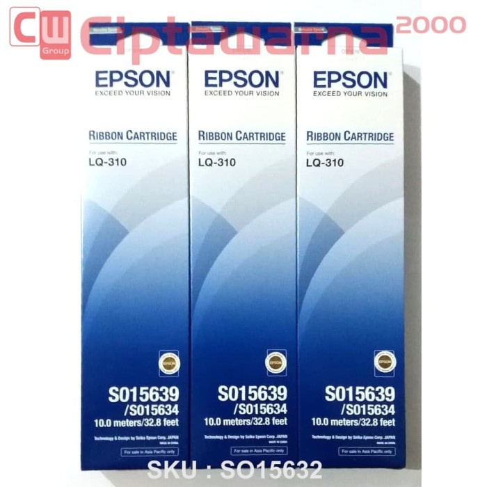 

Pita Epson Lq310 So15639 Original / Ribbon Cartridge - Hitam