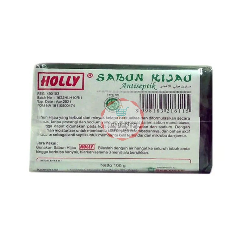 Holly Sabun Hijau 80 Gr-Sabun Kulit Gatal Gatal Antiseptik