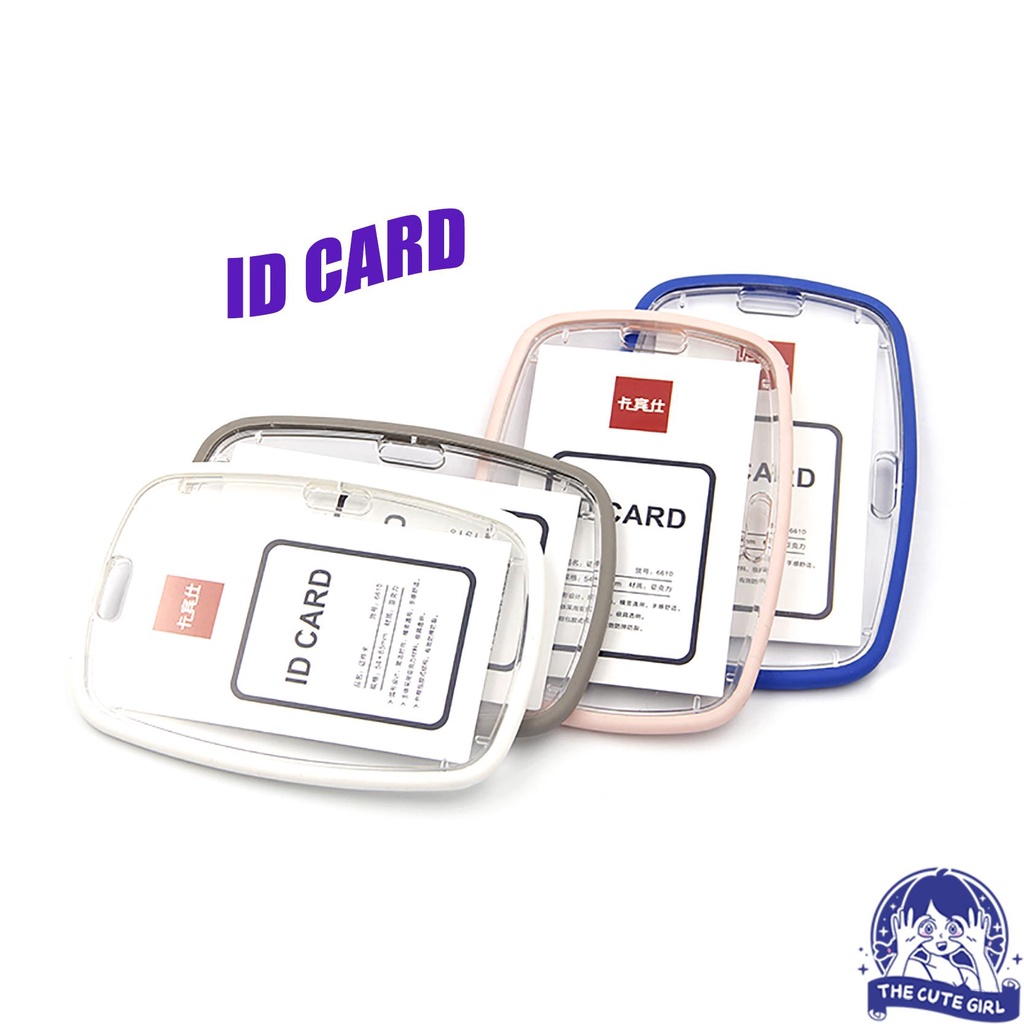 

ID Card Holder/Card holder Acrylic /Name Tag DIY/Tempat Photocard Kartu Foto Alat Tulis Sekolah 3 inch Cover Transparant - Stazionario