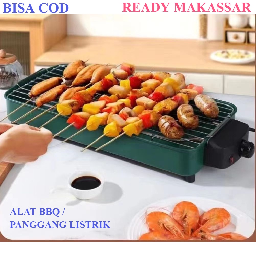 BIKIN SATE / ALAT PANGGANG LISTRIK / NAOMI GRILL 2 IN 1 / APRIL GRILL PAN / PANGGANGAN BBQ Anti Leng