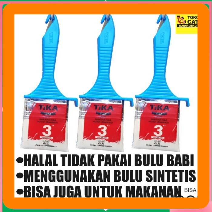 Kuas Cat Tembok / Brush Tika 3 inchi