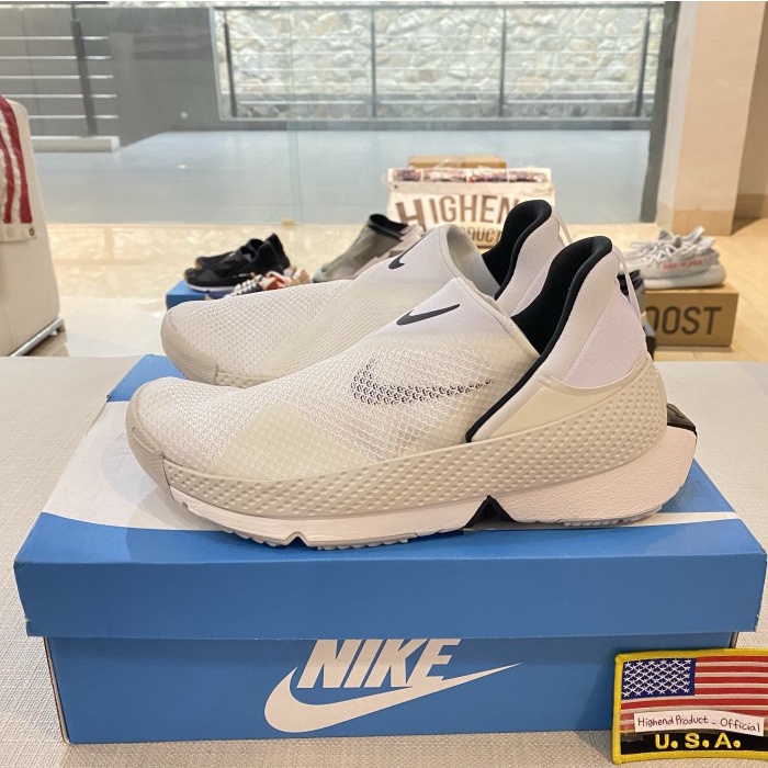 Sepatu Nike FlyEase Go White Laceless Tanpa Tali Original CW5883-101 - 40