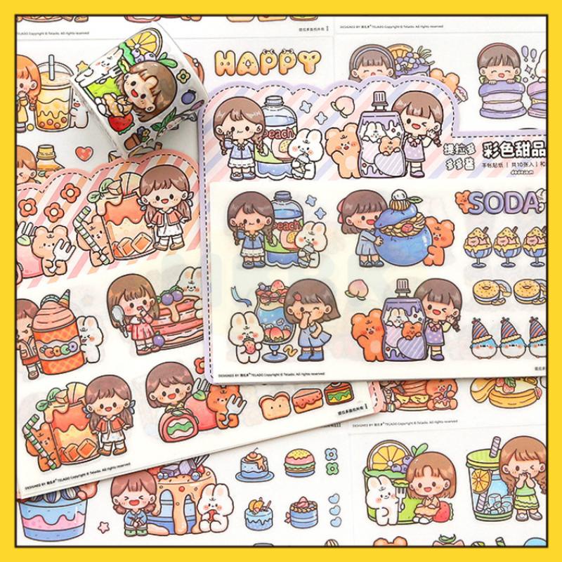 

⭐ MKBK ⭐ Sticker 10 Lembar Stiker Murah Kertas Stiker Cutting Sticker Anime Dekor Aesthetic Stickers Sticker DIY Scrapbook Stiker Hias Lucu in Box