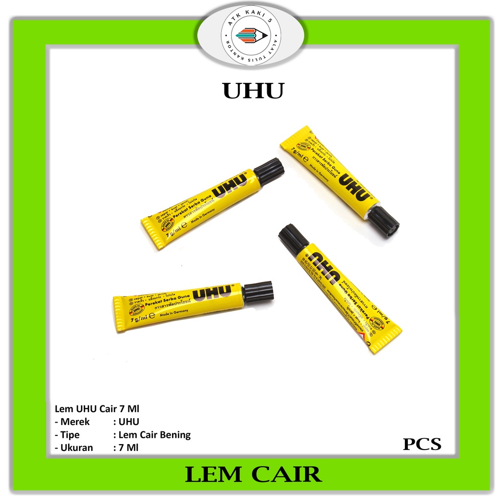 

UHU - Lem Cair UHU All Purpose Adhesive 7gr / 7ml / Glue - Pcs