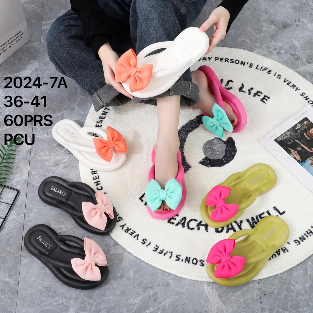 Sandal Jepit Pita BALANCE / Sandal karet wanita model jepit dengan variasi pita terbaru 2024-7A