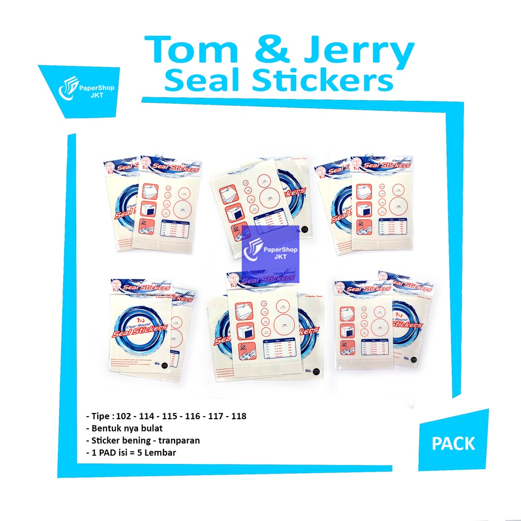 

TOM & JERRY - Sticker Seal Round - Sticker Segel - Pad