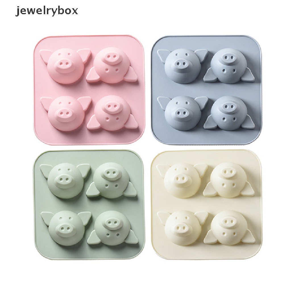 [jewelrybox] 1pc 4even Cute Pig Silicone Cake Mold DIY Kue Coklat Dapur Cetakan Kue Butik