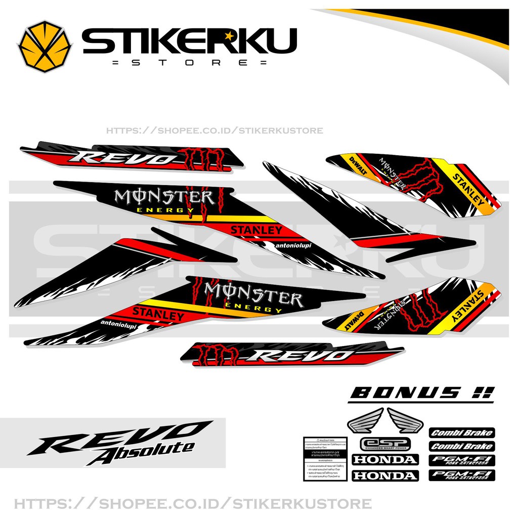 Striping Stiker Absolute Revo 3 Sticker Absolute Revo