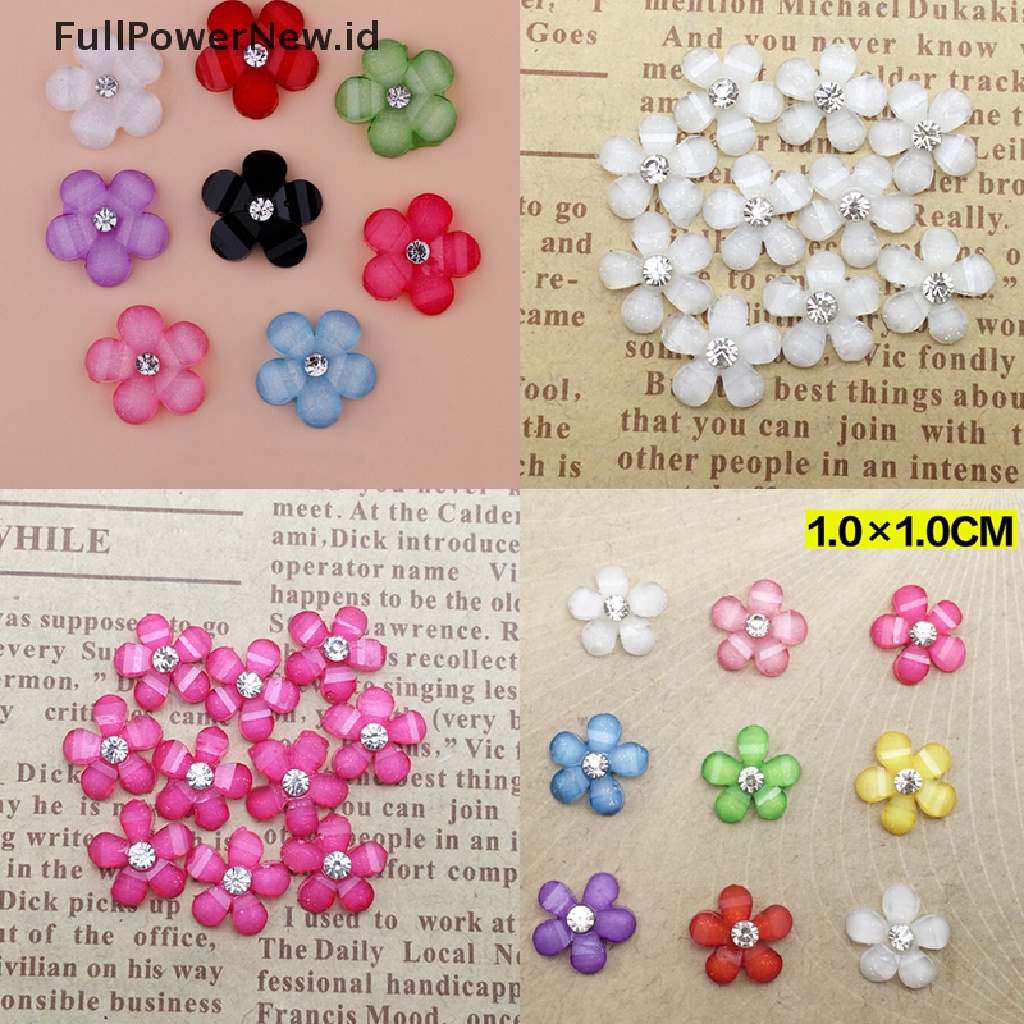 Power NEW DIY 20pcs 10mm resin Bunga flatback Scrapbooking Untuk Telepon/Pernikahan Kerajinan ID