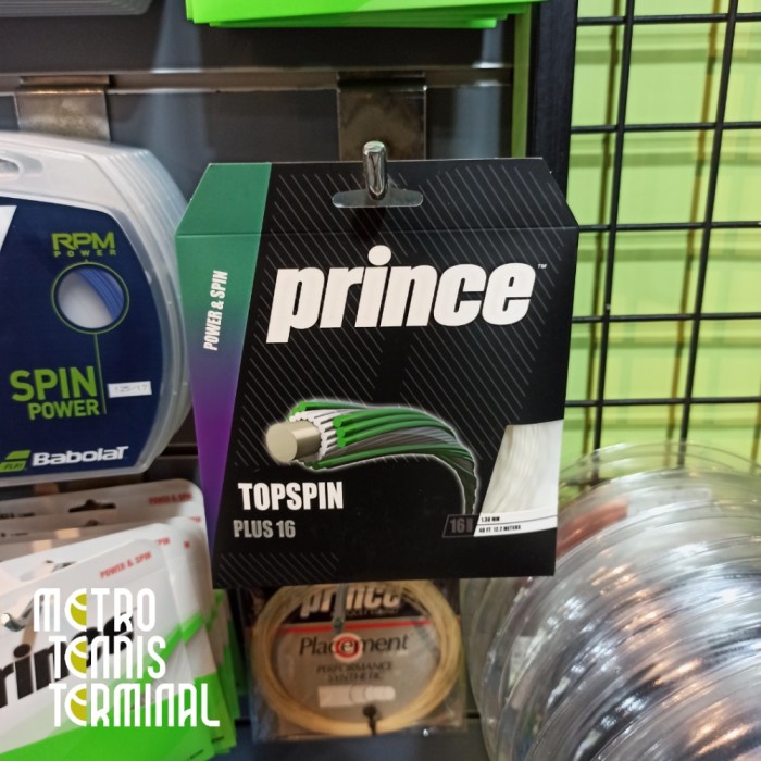 ✿ BISA COD✿ Prince TopSpin Plus 16 ( Senar Raket Tenis ) - White