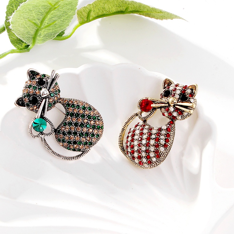 Bros Kucing Cat Enamel Lucu Unisex Wanita Dan Pria Brooch Pin Desain Hewan Perhiasan Fashion