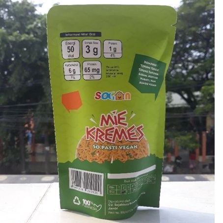 Mi - Mie Kremes Sogan Vegan &amp; Vegetarian (langsung santap)