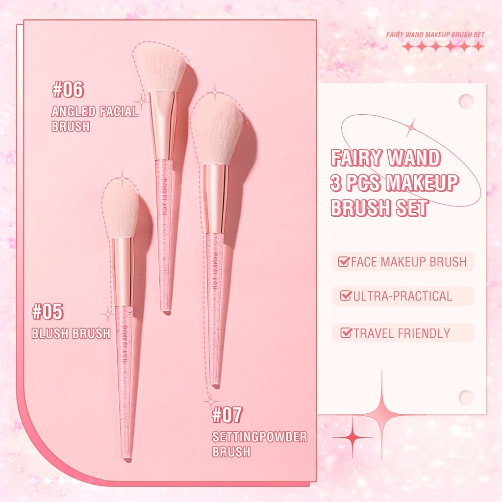 [BPOM&amp;ORI] PINKFLASH 3PCS MAKE UP BRUSH