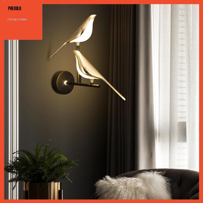 [Predolo] Nordic Bird Lampu Dinding Tempel Dinding Acrylic Wall Sconce Light Untuk Rumah Indoor